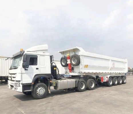Полуприцеп 50-80 тонн Гидравлический 3 оси 4 оси 5 оси наклоняющий наклоняющий наклоняющий задний грузовик