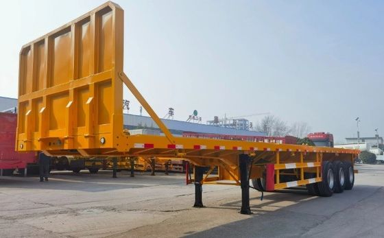 3 оси или настройка 20ft/40ft контейнер плоскоподвижный трейлер с или без переднего крыльца