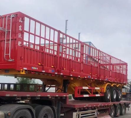 Максимальная полезная нагрузка 30000 кг Животный квадратный транспортный забор полуприцеп для перевозки овощей
