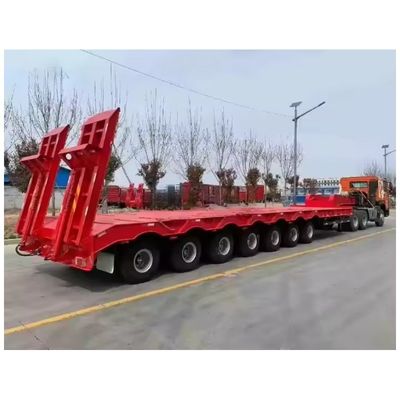 Сталь 40-100TON Контейнерный трейлер грузовика с низкой нагрузкой на гусиной шее полутрейлер с 4 осями