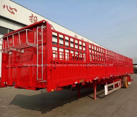 Максимальная полезная нагрузка 30000 кг Животный квадратный транспортный забор полуприцеп для перевозки овощей