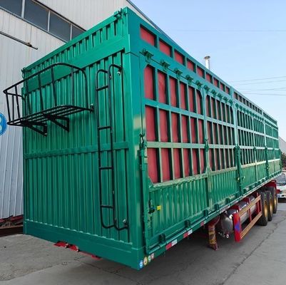 Прицеп с решеткой на 3 оси для транспортировки грузов из расфасовки овощей Транспорт животных Полуприцеп