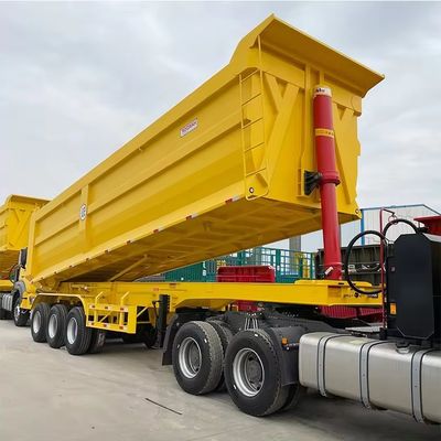Прочный 40 кубический 3-осевой U-образный задний полуприцеп для строительных материалов