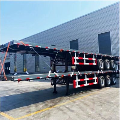 Настройка 3axle 4axle Transfer Timber Steel Coil Container и т. д. Плоскостроительный прицеп для грузовиков