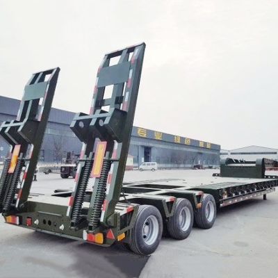 Прицеп для грузовика 2024 Тип рулевого и вращающегося воздушного мешка подъемной оси полуприцеп с низким покрытием