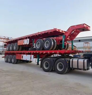 3 оси 20ft 40ft плоский контейнерный трейлер с Q345b основной луч и настройки
