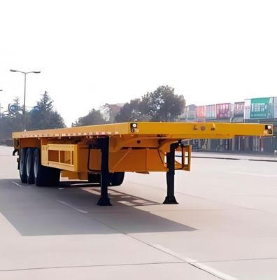 3 оси 20ft 40ft плоский контейнерный трейлер с Q345b основной луч и настройки
