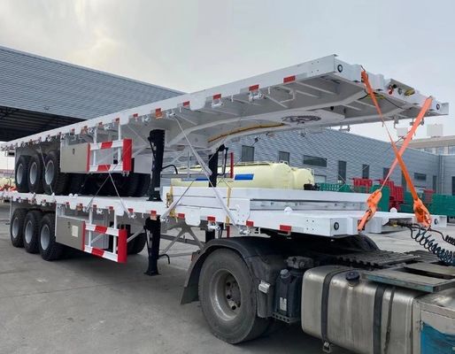 3 оси 20ft 40ft плоский контейнерный трейлер с Q345b основной луч и настройки