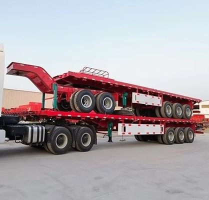 20FT 40FT двойной ссылки плоскостольный полуприцеп грузовика с и AIR/механической подвеской