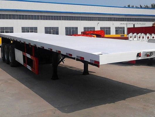 3 оси 40-120 тонн 20 футов 40 футов Контейнер плоский грузовик полуприцеп с 12 винтом замка