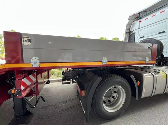 Настраиваемый 3/4 оси 40FT контейнер деревянный стальной трубки низкополосной полуприцеп для грузовика