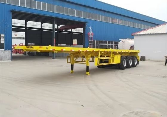3-осевой плоский полуприцеп для грузового прицепа 20FT 40FT контейнерный шасси плоский прицеп