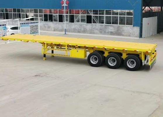3-осевой плоский полуприцеп для грузового прицепа 20FT 40FT контейнерный шасси плоский прицеп