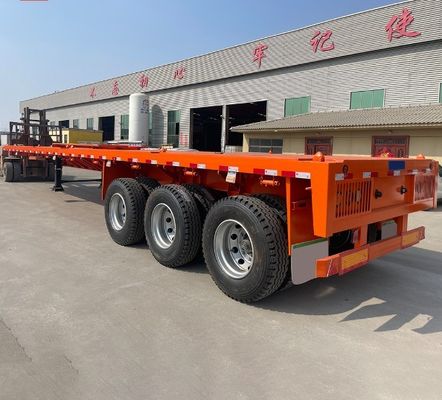 40ft плоский прицеп 3Axles 4Axles плоский постель контейнер грузовик полуприцеп от Wosheng