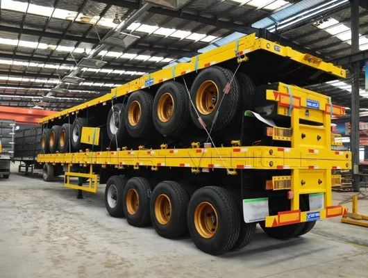 40ft плоский прицеп 3Axles 4Axles плоский постель контейнер грузовик полуприцеп от Wosheng