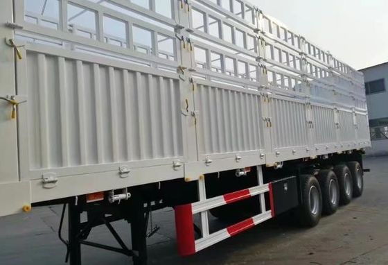 Сталь 3 Оси 40-100тонны Снижение боковой скотоводческой фермы боковой стены ограждения полуприцепов грузовиков