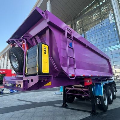 60-120T Задний Дэмп Полуприцеп Накидыватель прицеп грузовика с Q345B / T700 стальной основной балкой