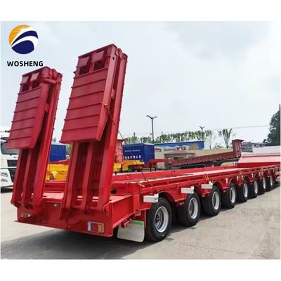 Lowboy Lowbed Semi Trailer для грузовых автомобилей на заказ и высокой пропускной способности 150 тонн