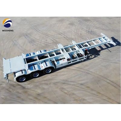 20ft 40ft контейнерный трейлер 3 оси скелетный полуприцеп для легкой транспортировки