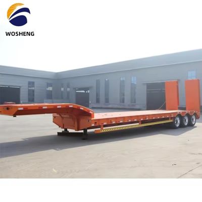 Lowboy Lowbed Semi Trailer для грузовых автомобилей на заказ и высокой пропускной способности 150 тонн
