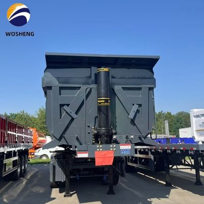 3 Оси 4 Оси наклона наклона задней свалки грузовик полуприцеп 9800x2500x3500 мм
