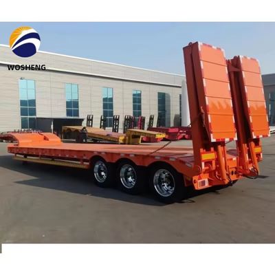 Lowboy Lowbed Semi Trailer для грузовых автомобилей на заказ и высокой пропускной способности 150 тонн