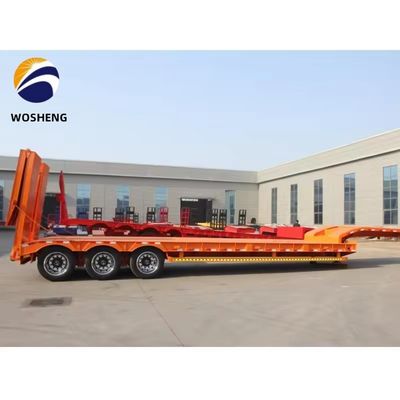 Lowboy Lowbed Semi Trailer для грузовых автомобилей на заказ и высокой пропускной способности 150 тонн