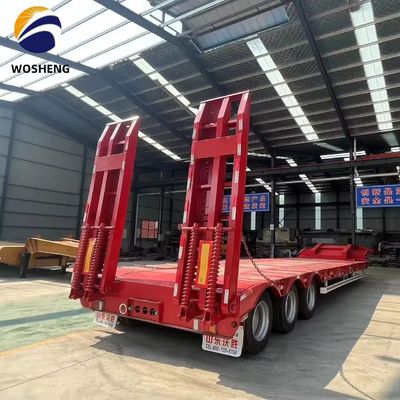 Lowboy Lowbed Semi Trailer для грузовых автомобилей на заказ и высокой пропускной способности 150 тонн