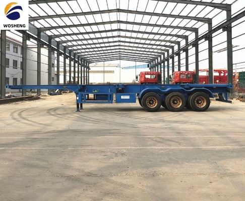 WOSHENG Tri-Axle 40FT 3 Axles 40 Ton Loading Chassis Скелет Полуприцеп с материалами