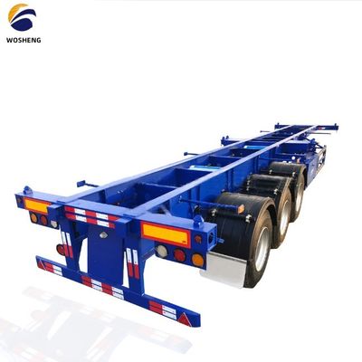 WOSHENG Tri-Axle 40FT 3 Axles 40 Ton Loading Chassis Скелет Полуприцеп с материалами