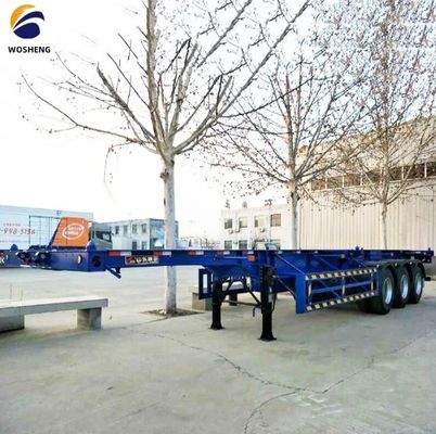WOSHENG Tri-Axle 40FT 3 Axles 40 Ton Loading Chassis Скелет Полуприцеп с материалами