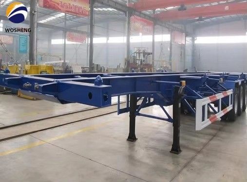 WOSHENG Tri-Axle 40FT 3 Axles 40 Ton Loading Chassis Скелет Полуприцеп с материалами