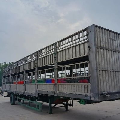 Продажа на заказ 3 оси 20-40тонны высокий забор полуприцеп для животноводческих животных