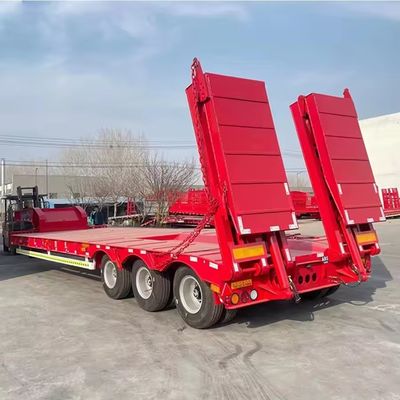 150 тонн Максимальная загрузка Lowboy Lowbed Semi Trailer для тяжелого грузового транспорта Настраиваемый