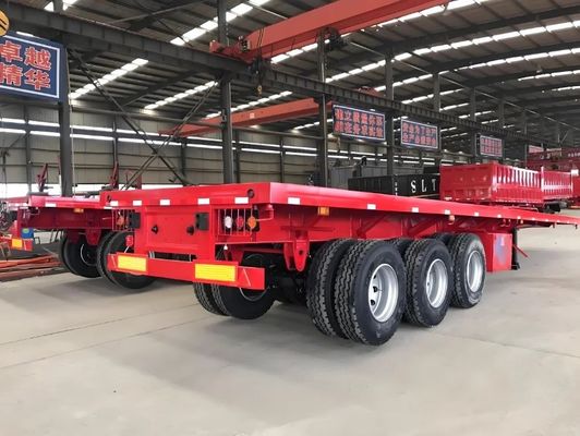 2 3 4axle Flatbed Trailer Customization Rim 9.0-22.5 Контейнер Размер 20ft 45ft 40ft