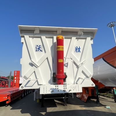 Специализированный 3-осевой наклоняющий наклонитель задней свалки грузовик полуприцеп для строительства