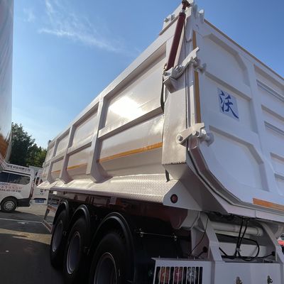 Специализированный 3-осевой наклоняющий наклонитель задней свалки грузовик полуприцеп для строительства
