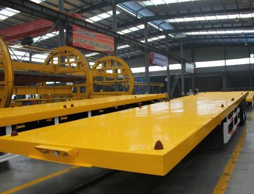 20/40/45ft Container Flatbed Semi Trailer с 2-3 осями и большой грузоподъемностью