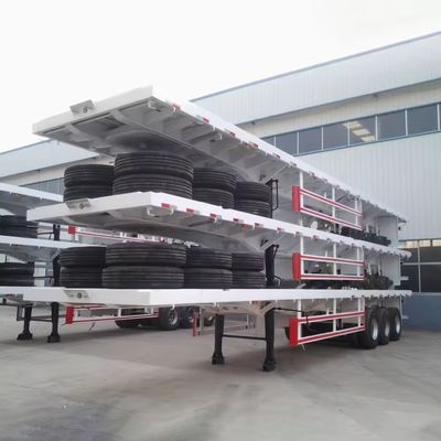 20/40/45ft Container Flatbed Semi Trailer с 2-3 осями и большой грузоподъемностью