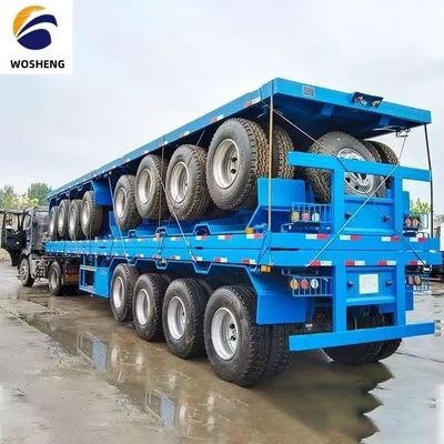 Самый низкий 30T-100T полуприцеп 20ft-45ft контейнерный грузовик 2-4 оси плоскополосной оболочки 9.0-22.5