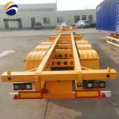 20ft 40ft 45ft стальной скелет контейнер полуприцеп для порта тяжелой грузоподъемности