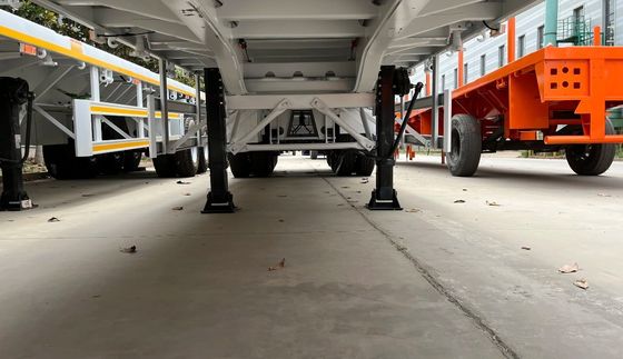 Двухлинейная тормозная система 3Axle Flatbed Semi-Trailer для перевозки контейнеров