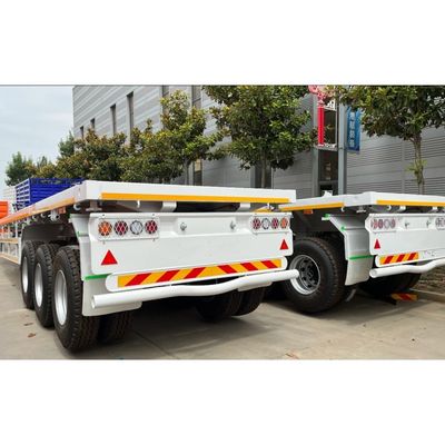Двухлинейная тормозная система 3Axle Flatbed Semi-Trailer для перевозки контейнеров