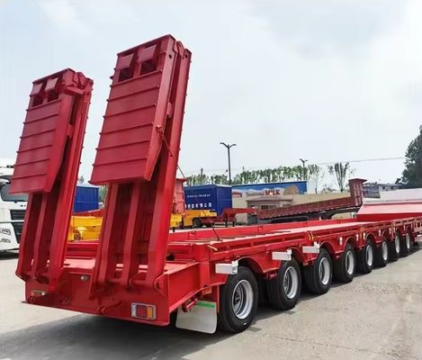 3 оси Lowbed Lowboy полуприцеп с двойной системой торможения и 16000x2500x1100 мм