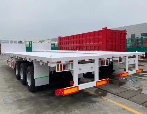 Двухлинейная тормозная система 3Axle Flatbed Semi-Trailer для перевозки контейнеров