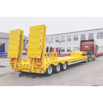 3 оси Lowbed Lowboy полуприцеп с двойной системой торможения и 16000x2500x1100 мм