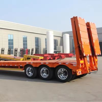 3 оси Lowbed Lowboy полуприцеп с двойной системой торможения и 16000x2500x1100 мм