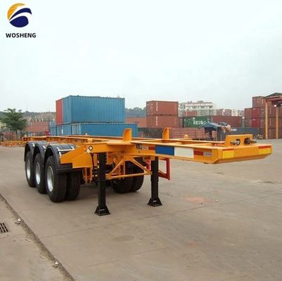 Транспорт 40ft Container wosheng 3 Axis Skeleton Semi Trailer с контейнерным замком
