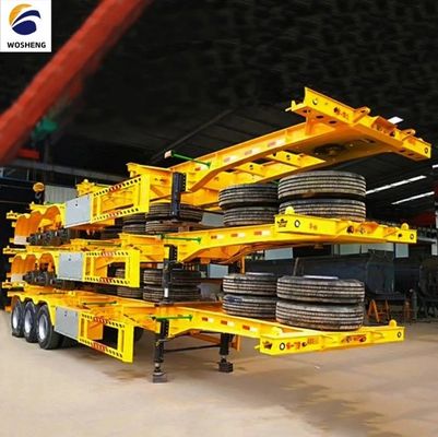 Транспорт 40ft Container wosheng 3 Axis Skeleton Semi Trailer с контейнерным замком