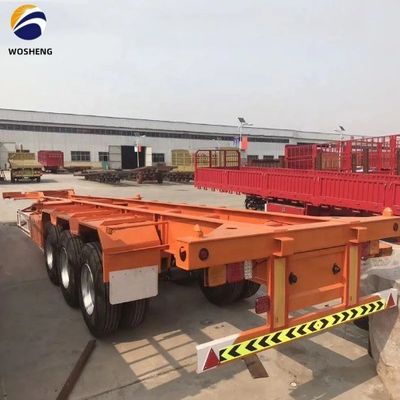 Транспорт 40ft Container wosheng 3 Axis Skeleton Semi Trailer с контейнерным замком